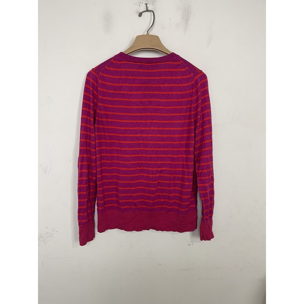Banana Republic Women's L Silk Cashmere Striped Pullover Sweater